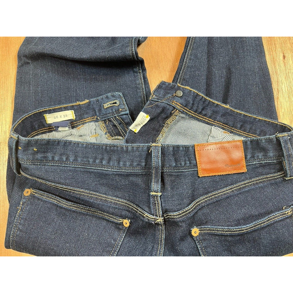 Madewell Women's Jeans Straight Bootlegger Dark Wash Denim Size 26X 32 Blue Low - Picture 6 of 15